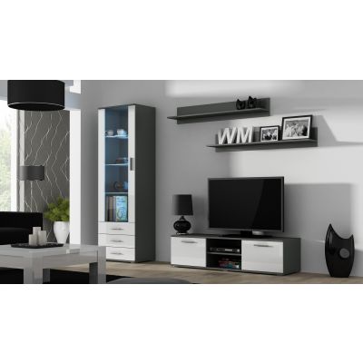 Shelf 125cm (2 pcs) SOHO grey matte