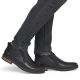 12. Men's leather ankle boots with zipper, black Rieker 14656-00