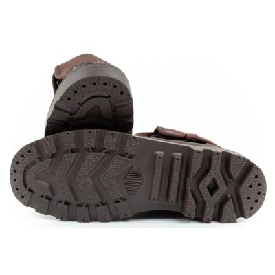 9. Palladium Men's Baggy Coated High Top Sneakers, Fashionable Dark Brown