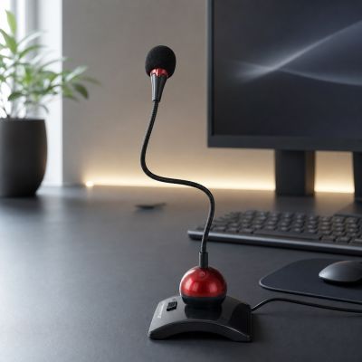 8. Esperanza Chat Desktop Microphone EH130 (red)
