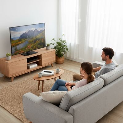 8. MACLEAN UNIVERSAL TV STAND, FOR TV CABINET, STAND, MAX. 40KG, MAX. VESA 400X400, HEIGHT AND ANGLE ADJUSTMENT MC-1240