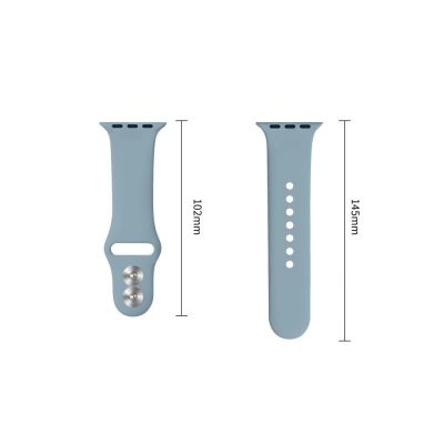 3. Tech-Protect Silicone Strap for Apple Watch 44 / 45 / 46 / 49 mm - Blue