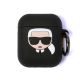 6. Karl Lagerfeld Silicone Ikonik Case for AirPods 1/2 - Black