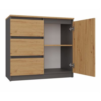 2. CHEST OF DRAWERS 1 DOOR 3 DRAWERS ANT/ART TABLETOP ART SET