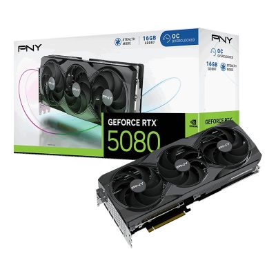 19. graphics card PNY RTX 5080 Triple Fan OC 16 GB