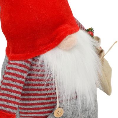 8. DECORATIVE SANTA CLAUS 50CM BOY WITH BAG AND ROWNBERRY