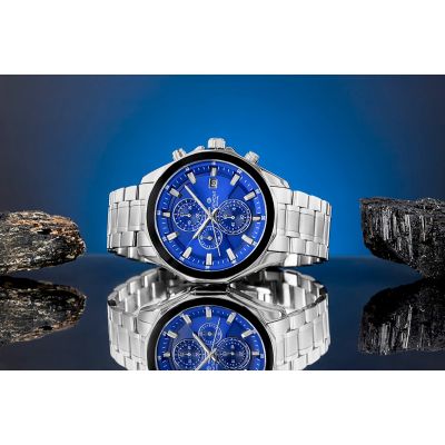 5. Giewont Chronograph Sapphire Silver Blue Men's Watch GW7290-B3