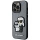 2. Karl Lagerfeld Saffiano Karl & Choupette case for iPhone 14 Pro 6 - silver