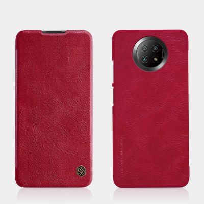 15. Nillkin Qin leather holster case for Xiaomi Redmi Note 9T 5G brown
