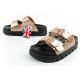 8. Lee Cooper shoes women's slippers gold comfortable platform fashionable
