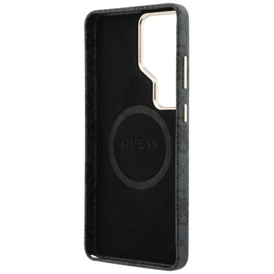 7. Guess 4G Rhinestone Round Logo MagSafe Case for Samsung Galaxy S26 Ultra - Black