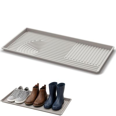 LARGE DRAINER SHOE RACK TASSY DRY PAD LIGHT BROWN PROSPERPLAST