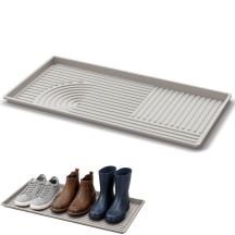 LARGE DRAINER SHOE RACK TASSY DRY PAD LIGHT BROWN PROSPERPLAST