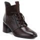 Women's insulated high-heeled ankle boots, brown, Vinceza 58670