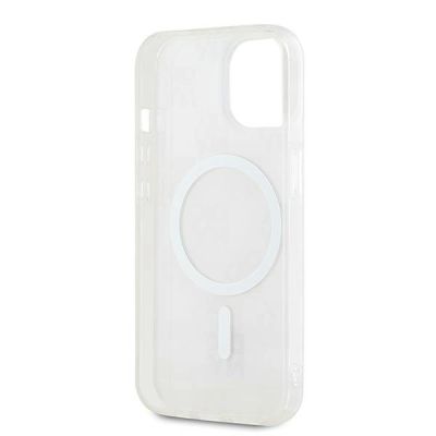 7. DKNY IML Checkered Mono Pattern & Printed Stripes MagSafe case for iPhone 15 / 14 / 13 - pink