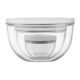 3. Set of 3 glass vacuum bowls with lids