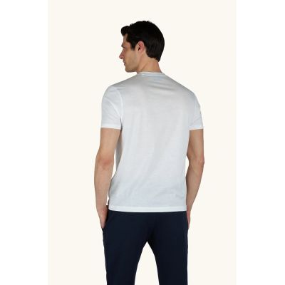 3. Paul&Shark Men's T-shirt made of cotton and lyocell, light ecru (26411007-108) - classic comfort