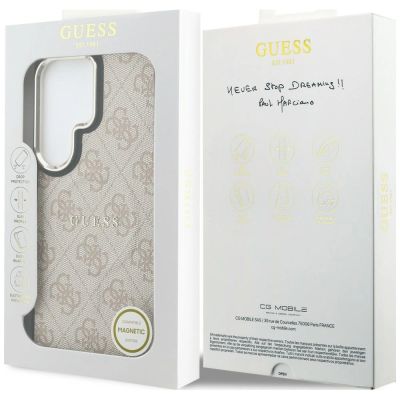 16. Guess 4G Embossed Ring MagSafe Case for Samsung Galaxy S26 Ultra - Pink