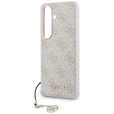5. Guess 4G Classic Logo Charm MagSafe Case for Samsung Galaxy S26 - Pink