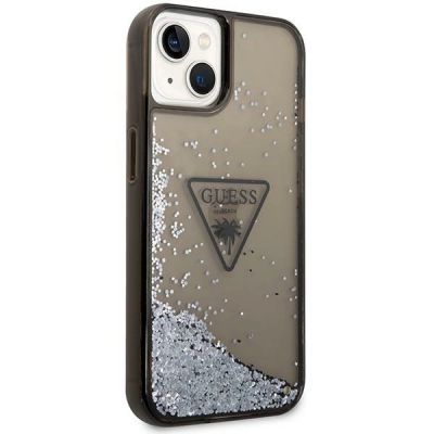 4. Guess GUHCP14MLFCTPK iPhone 14 Plus 6.7" black/black hardcase Liquid Glitter Palm Collection