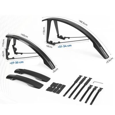 6. Rockbros FK-892 Off-Road Adjustable Bicycle Fenders - Black