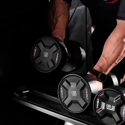 3. HPC 15 KG POLYURETHANE Dumbbell CPU HMS