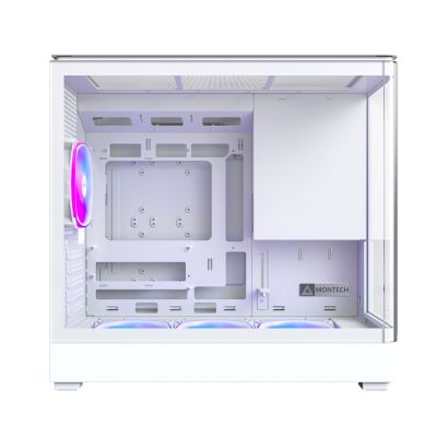 4. Montech KING 15 PRO PC-Gehäuse, Mini-Gehäuse, mATX, Tempered Glass, RGB - white