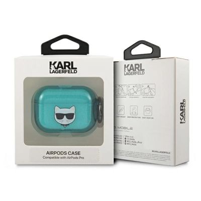 3. Karl Lagerfeld Choupette AirPods Pro Case - Blue