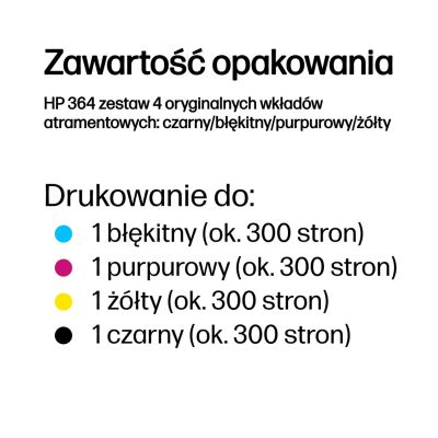 29. HP 364 4-pack Original Ink Cartridges: Black/Cyan/Magenta/Yellow