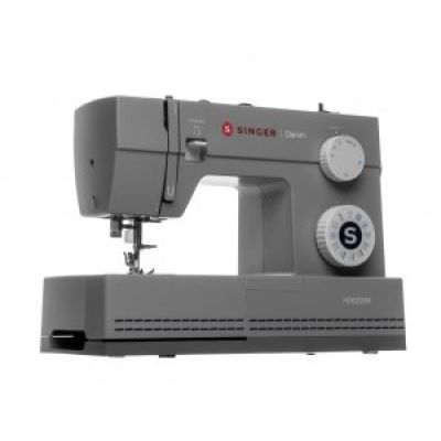 2. Singer Heavy Duty 6335M gray sewing machine, 9 interchangeable presser feet, 32 stitches to choose from including reverse stitch function, 1100 rpm