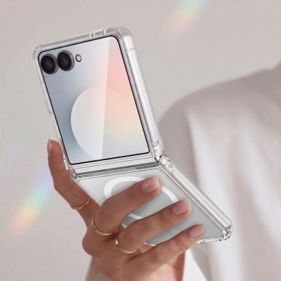 5. Tech-Protect FlexAir Hybrid MagSafe Case for Samsung Galaxy Z Flip 8 - Transparent
