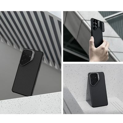 7. Nillkin CarboProp Magnetic Case with Camera Cover and Stand Compatible with MagSafe for Samsung S26 Ultra - Black