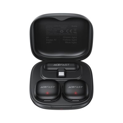 2. Acefast R1 Wireless Lavalier Microphones 2 pcs - Black