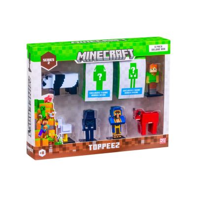 4. MINECRAFT S2 FIGURES - 8 PACK DELUXE BOX (ASSORTMENT)