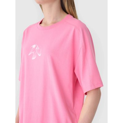 2. Women's oversize printed T-shirt 4F 4FRAW24TTSHF2582-54S
