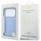 8. Guess Saffiano Peony & Ring MagSafe case for iPhone 17 Pro / 18 Pro - light blue