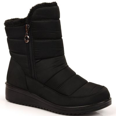 16. NEWS W EVE377A black insulated snow boots with zipper