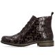 3. Women's patent leather ankle boots, brown, Rieker 71205-25