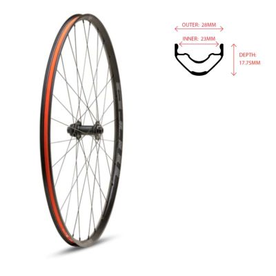 3. WTB Wheel PROTERRA i23x700x front 100x12 28 6 bolts