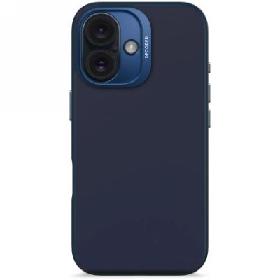 Decoded AntiMicrobial Silicone Backcover Case with MagSafe for iPhone 16 - Navy Blue