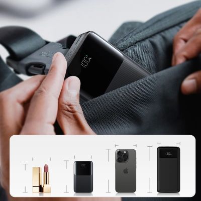 14. Joyroom JR-QP192 Star Series Mini 20000mAh 22.5W Powerbank with Digital Display - Black
