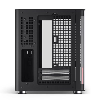 15. Jonsbo TK-0 PC Case, Mini-Tower, Mini-ITX, Tempered Glass, Wood - black