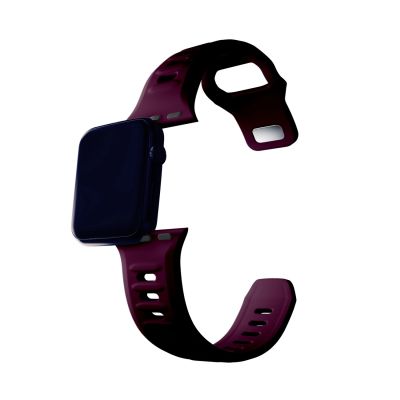 13. 3mk Silicone Watch Strap for Apple Watch 42 / 44 / 45 / 49 mm - Burgundy
