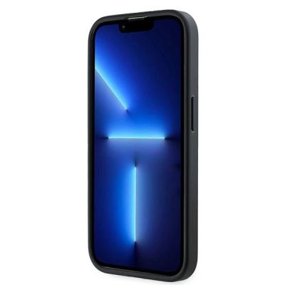 5. Karl Lagerfeld Diagonal Quilted Script case for iPhone 14 Pro - black