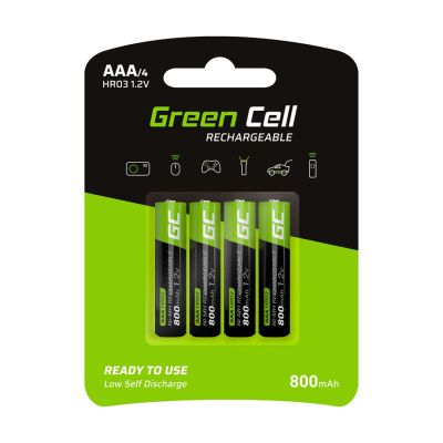 GREEN CELL BATTERIES 4X AAA R3 800MAH