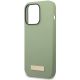 6. Guess Silicone Logo Plate MagSafe case for iPhone 14 Pro Max - green