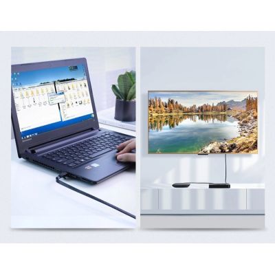 18. Ugreen Flat Cable Internet Network Cable Ethernet Patchcord RJ45 Cat 7 STP LAN 10 Gbps 10m Black (NW106 11265)