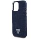 6. Guess Denim Triangle Logo MagSafe iPhone 16 Pro Case - Blue