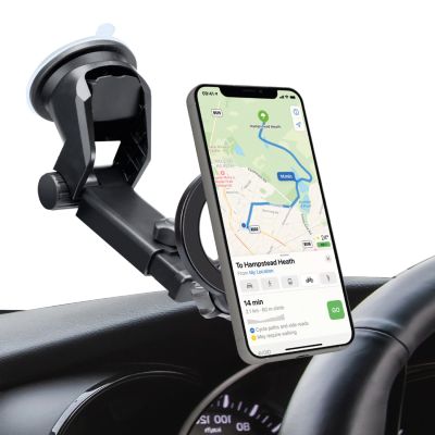 2. SBS TESUPMAGRINGEXT Smartphone Holder for Dashboard and Windshield, MagSafe Compatible - Black