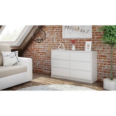4. K120 KARO CHEST OF 6 DRAWERS WHITE